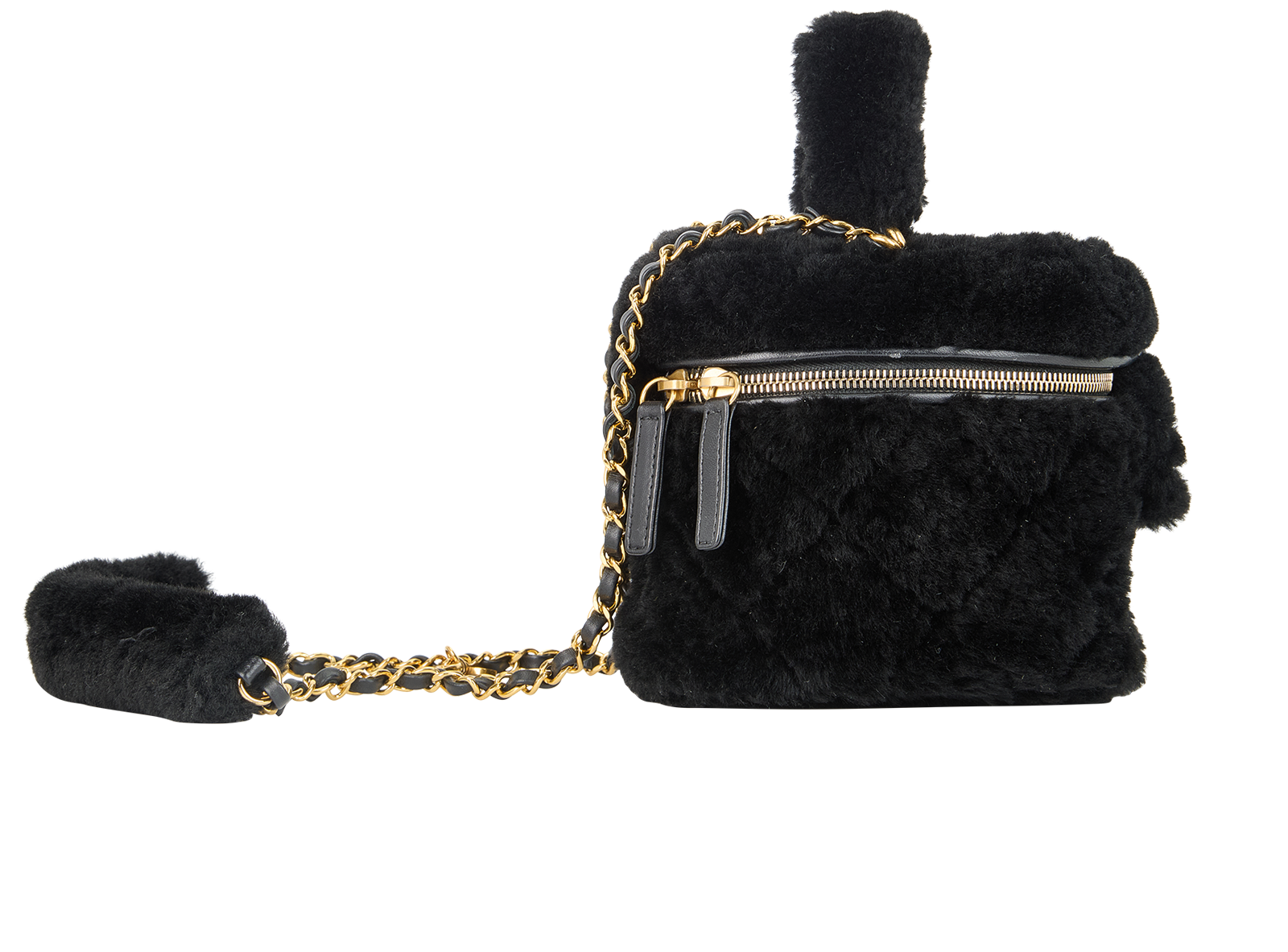 Vanity, &pound;1,900, Handbags, Black, Wool, Side view